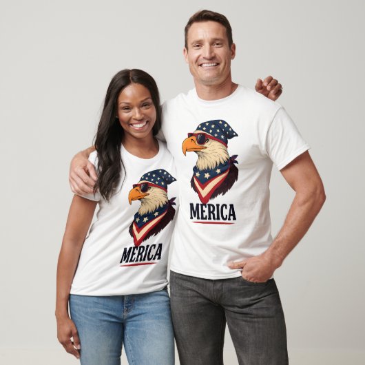 America Sunglass Eagle - Funny 4. Juli Grafik T-Shirt (Unisex)