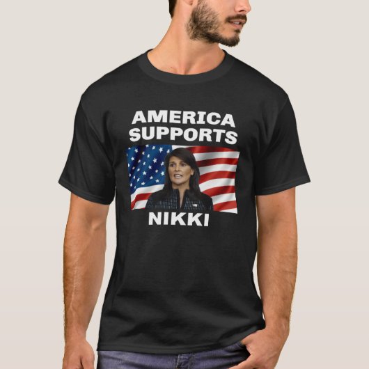 America Supports Nikki Haley T-Shirt (Vorderseite)