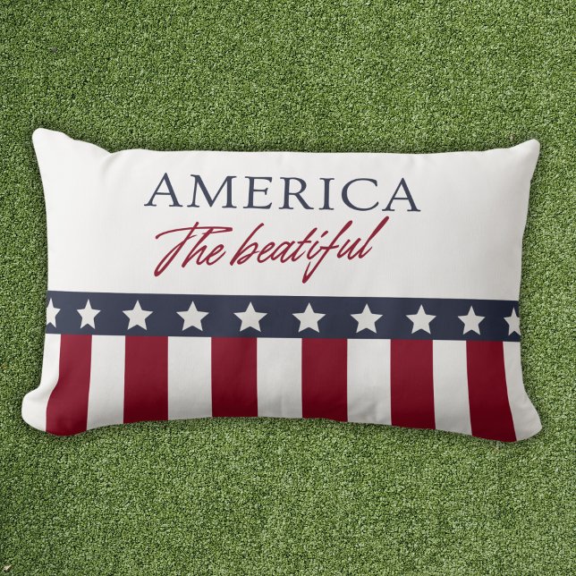 America The Beatiful Patriotic Lendenkissen (Von Creator hochgeladen)