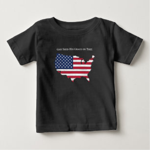 America the Beautiful Gott gab seinen Segen auf di Baby T-shirt