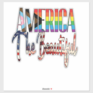 America The Beautiful - LGBTQIA Aufkleber