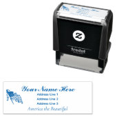 America the Beautiful Name Address Briefmarke 4 Ze Permastempel (Beispiel)