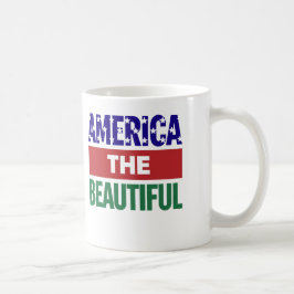 America The Beautiful Topografische Karte Kaffeetasse