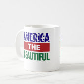 America The Beautiful Topographical Map Kaffeetasse (Vorderseite Links)