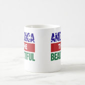 America The Beautiful Topographical Map Kaffeetasse (Mittel)