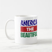 America The Beautiful Topographical Map Kaffeetasse (Links)