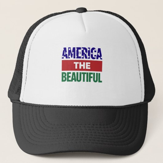 America The Beautiful Topographical Map Truckerkappe (Vorderseite)