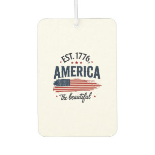 America the Beautiful Vintage Patriotische Flagge Autolufterfrischer