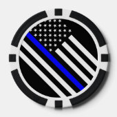 America Thin Blue Line Symbol Pokerchips (Vorderseite)