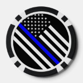 America Thin Blue Line Symbol Pokerchips (Rückseite)