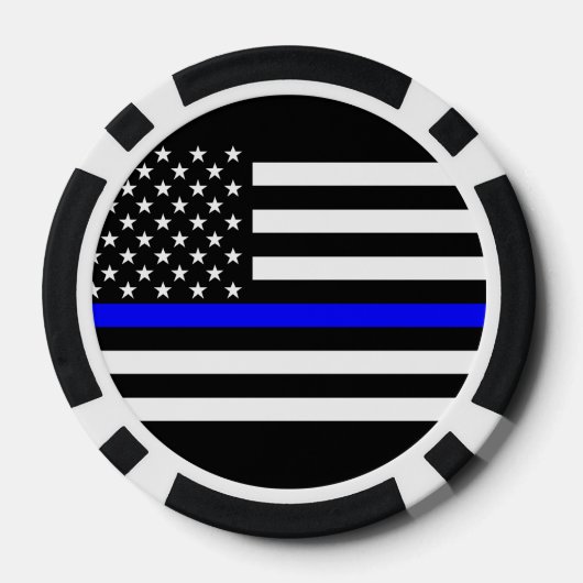 America Thin Blue Line Symbol Pokerchips (Rückseite)
