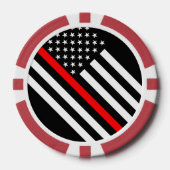 America Thin Red Line Symbol Pokerchips (Vorderseite)