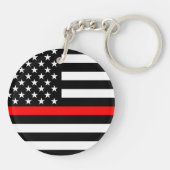 America Thin Red Line Symbol Schlüsselanhänger (Rückseite)