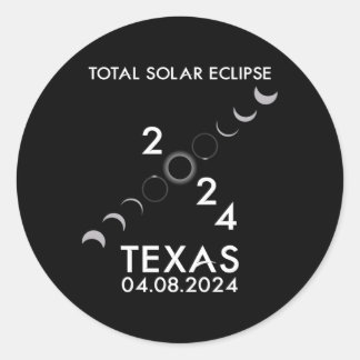 America Totality 040824 Total Solar Eclipse 2024 T Runder Aufkleber