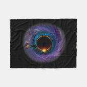 America Totality Spring 4.08.24 Total Solar Eclips Fleecedecke (Vorderseite (Horizontal))