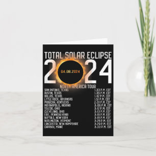 America Tour 2024 Totality On Back Solar Eclipse Karte