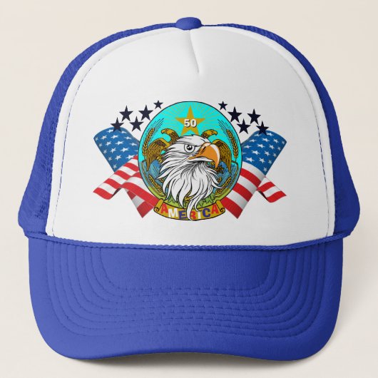 AMERICA Triple Eagle Trucker Hat Truckerkappe (Vorderseite)