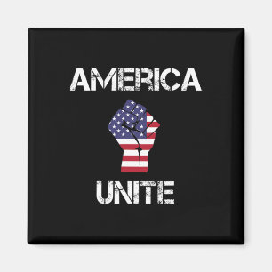 America Unite Resist Fist Patriotic Flag Freedom F Magnet