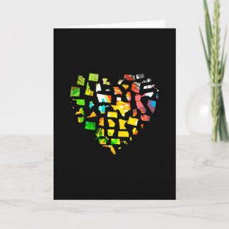 America United Staaten Heart Map Karte