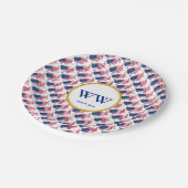 AMERICA USA FLAG Birthday Heritage Party Pappteller (Schrägansicht)