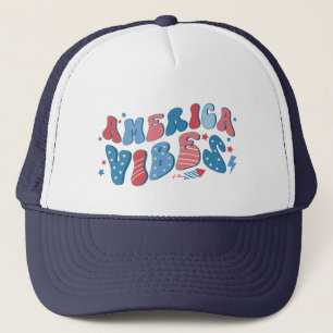 America Vibes 4. Juli Unabhängigkeitstag Truckerkappe
