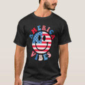 America Vibes Cute Smile Face USA American Flag 4t T-Shirt (Vorderseite)