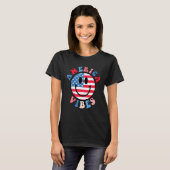 America Vibes Cute Smile Face USA American Flag 4t T-Shirt (Vorne ganz)