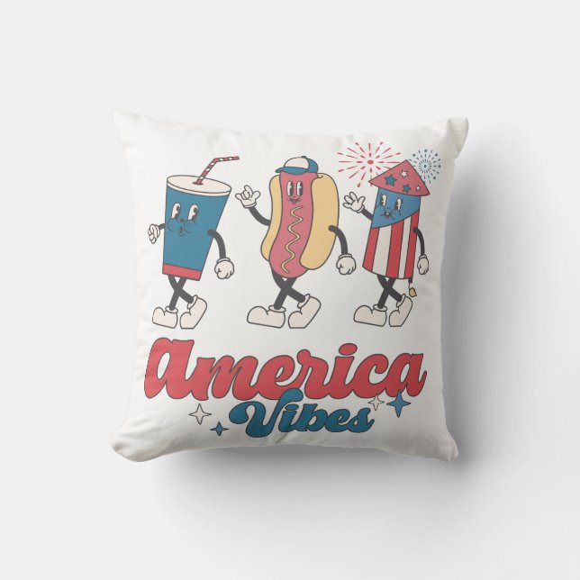 America Vibes Kissen (Vorderseite)