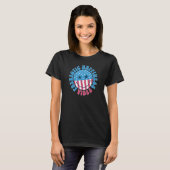 America Vibes Smile Face US Flag Retro Groovy 4th T-Shirt (Vorne ganz)
