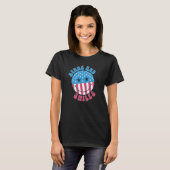 America Vibes Smile Face US Flag Retro Groovy 4th T-Shirt (Vorne ganz)