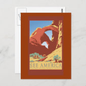 America Vintage Travel Poster auf Karten (Vorne/Hinten)
