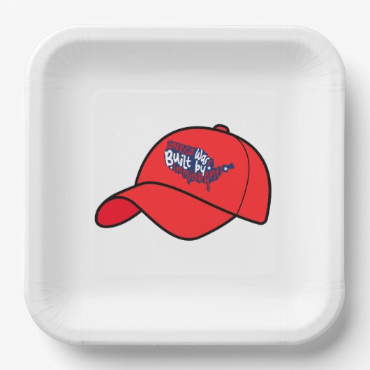 America Was Built By Immigrants Plates Pappteller (Vorderseite)