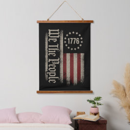 America We the People 1776  Wandteppich Mit Holzrahmen