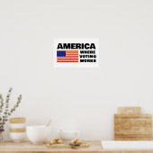 America, Where Voting Works Poster (Küche)
