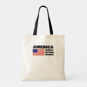 America, Where Voting Works Tote Tragetasche (Rückseite)