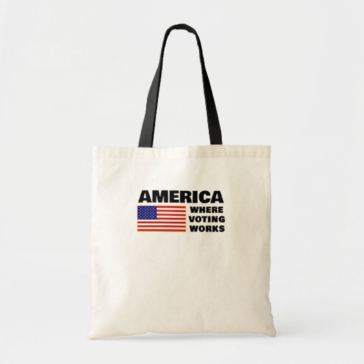 America, Where Voting Works Tote Tragetasche (Vorne)
