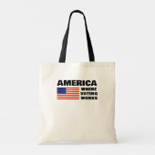 America, Where Voting Works Tote Tragetasche (Rückseite)