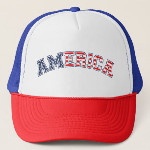 America White Red Blue Truckerkappe