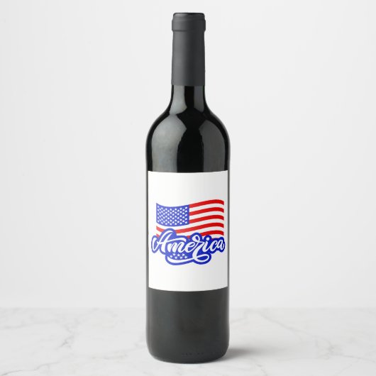 America Wine Label Weinetikett (Vorderseite)