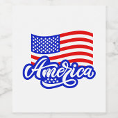 America Wine Label Weinetikett