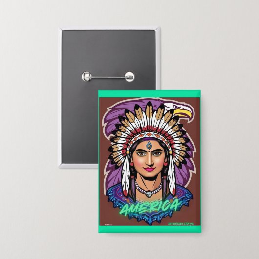 America Women  Button (Vorderseite/Rückseite)