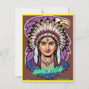 America Women  Postkarte