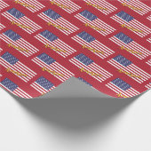 America Wrapping Paper, USA, American Flag Patriot Geschenkpapier (Ecke)