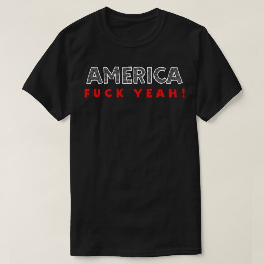 AMERICA Yeah Funny USA Pride Typografisches Design T-Shirt (Design vorne)