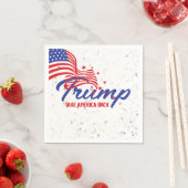 AMERICA ZURÜCKNEHMEN Trump Slogan Serviette (Beispiel)