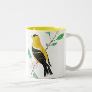 americam Goldfinch, amerikanischer Goldfinch Zweifarbige Tasse
