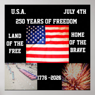 AMERICAN 250 JAHRE FREIHEIT Poster