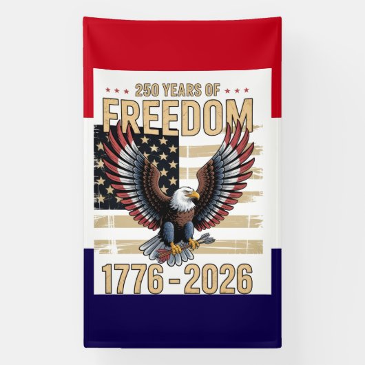 American 250‑Year Freedom Tribute Banner (Vertikal)