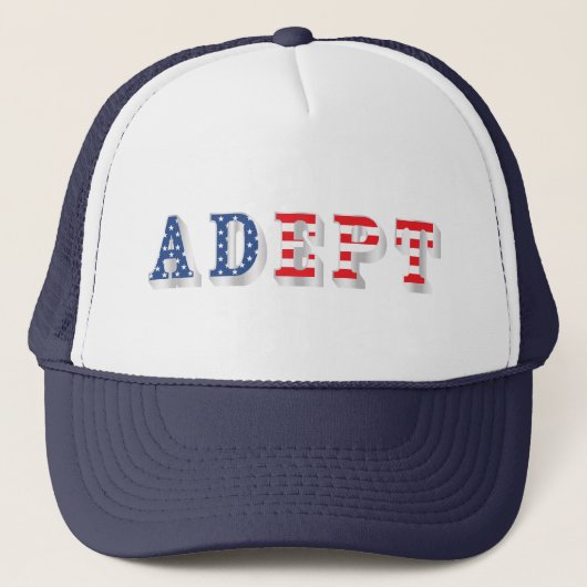 AMERICAN ADEPT - Grafikdesign Truckerkappe (Vorderseite)