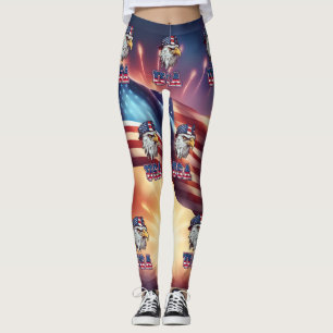 American Adle USA Flag All-Over-Print Leggings